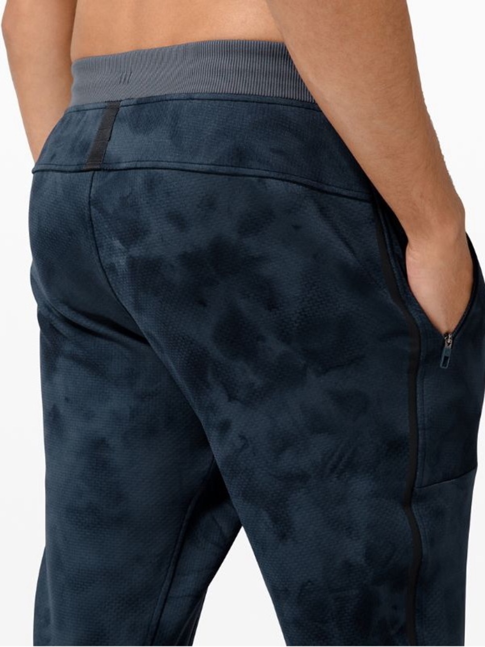 Lululemon Men’s Textured Tech Pant 29" Diamond Dye Iron Blue True Navy Size XL - Picture 4 of 9